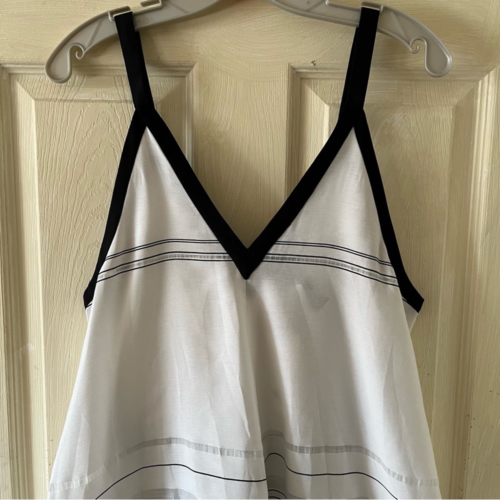 Proenza Schouler Sheer Stripped Cover Up Sundress In Black & White Size XS/Small - Picture 3 of 14